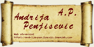 Andrija Penjišević vizit kartica